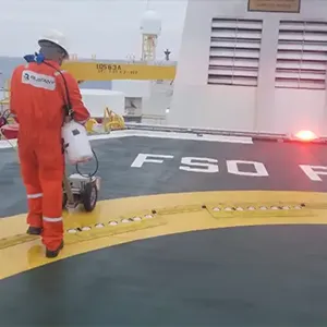 Aferição de coeficiente de atrito de piso de helideque